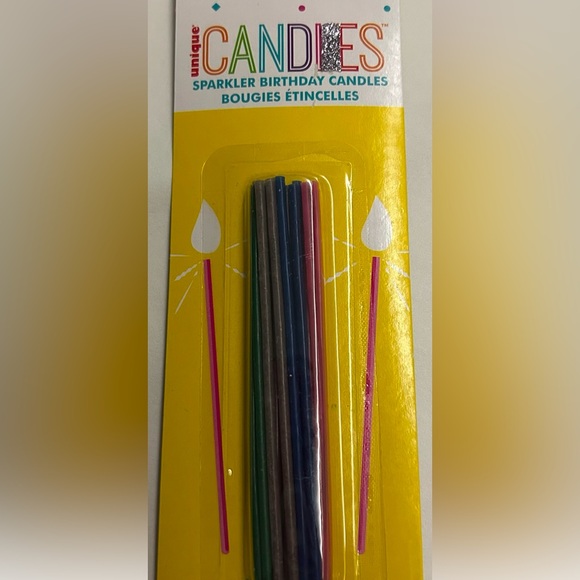 New 2 Packages Unique Candles 3 7/8" 36 Total Candles Sparkler Pink Blue Green - Picture 8 of 13